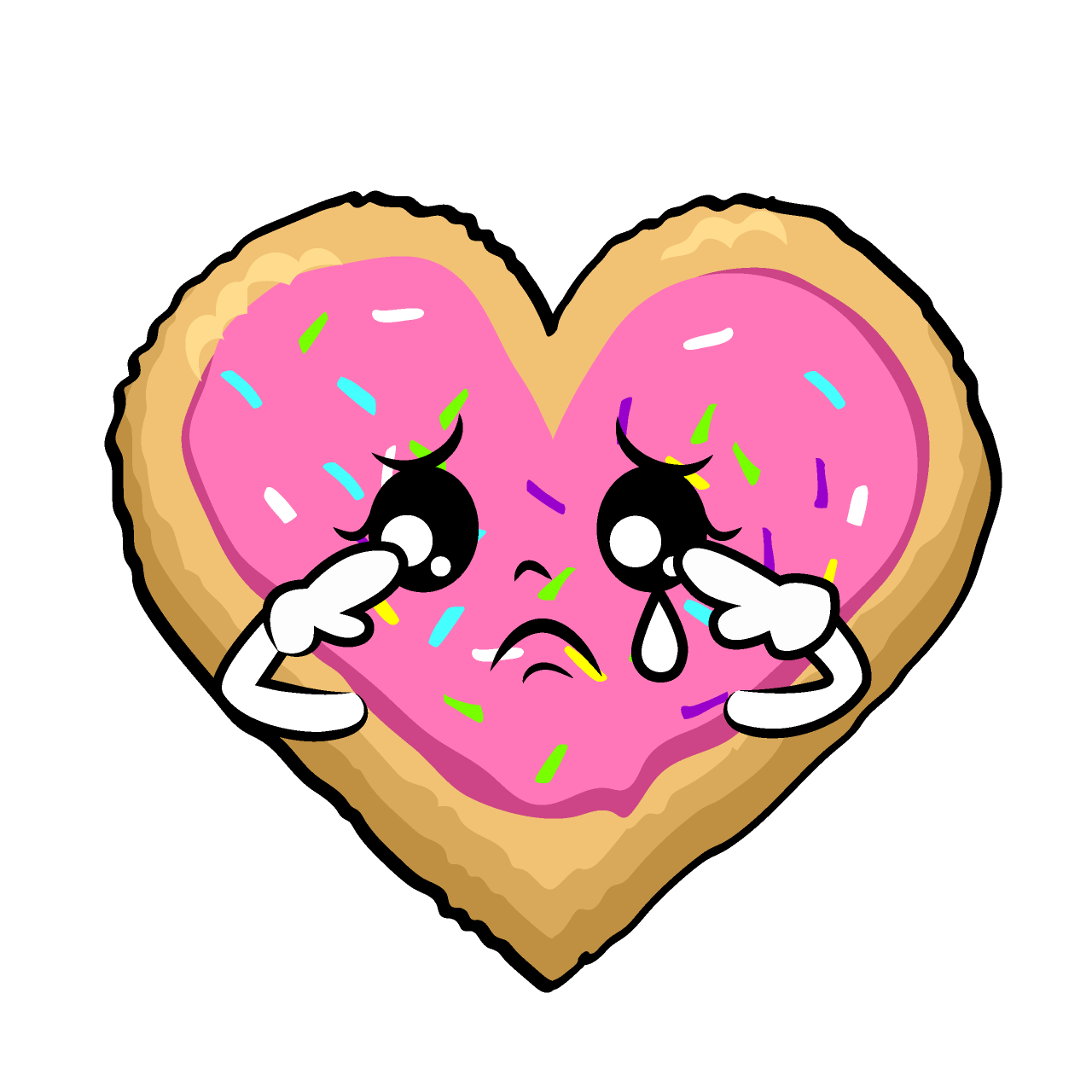 Sad Heart Cookie
