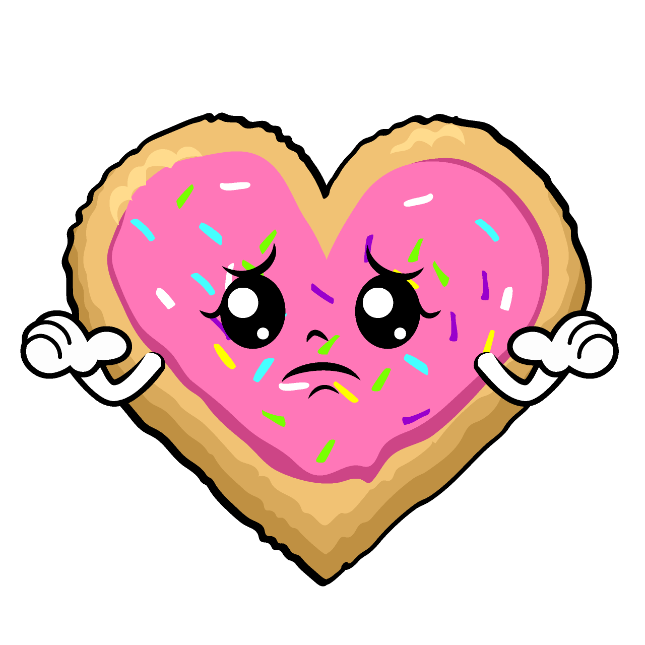 Troubled Heart Cookie