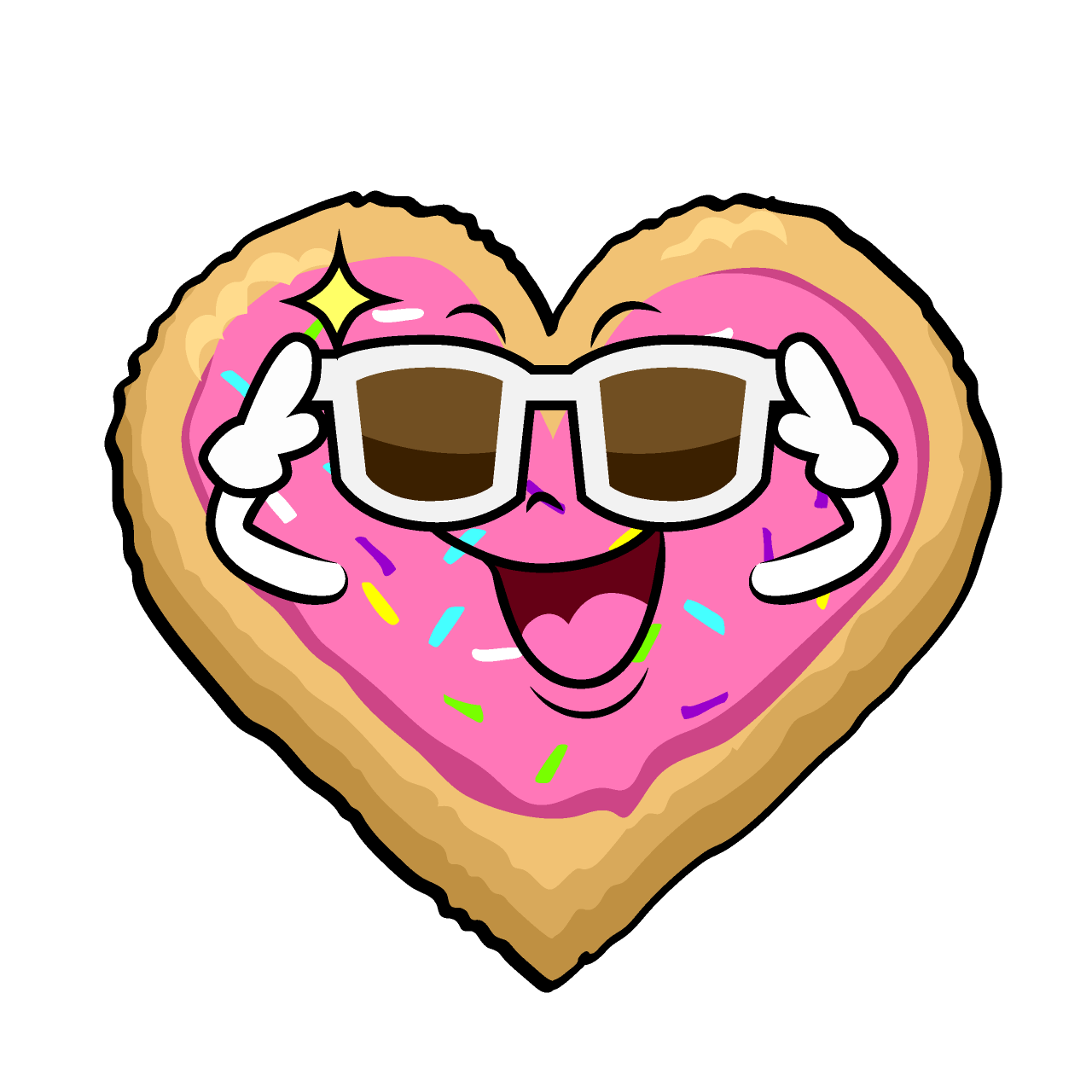 Sunglasses Heart Cookie
