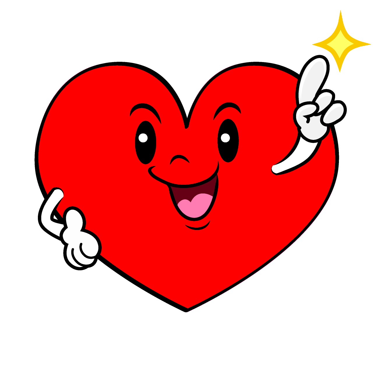 Pointing Heart Symbol