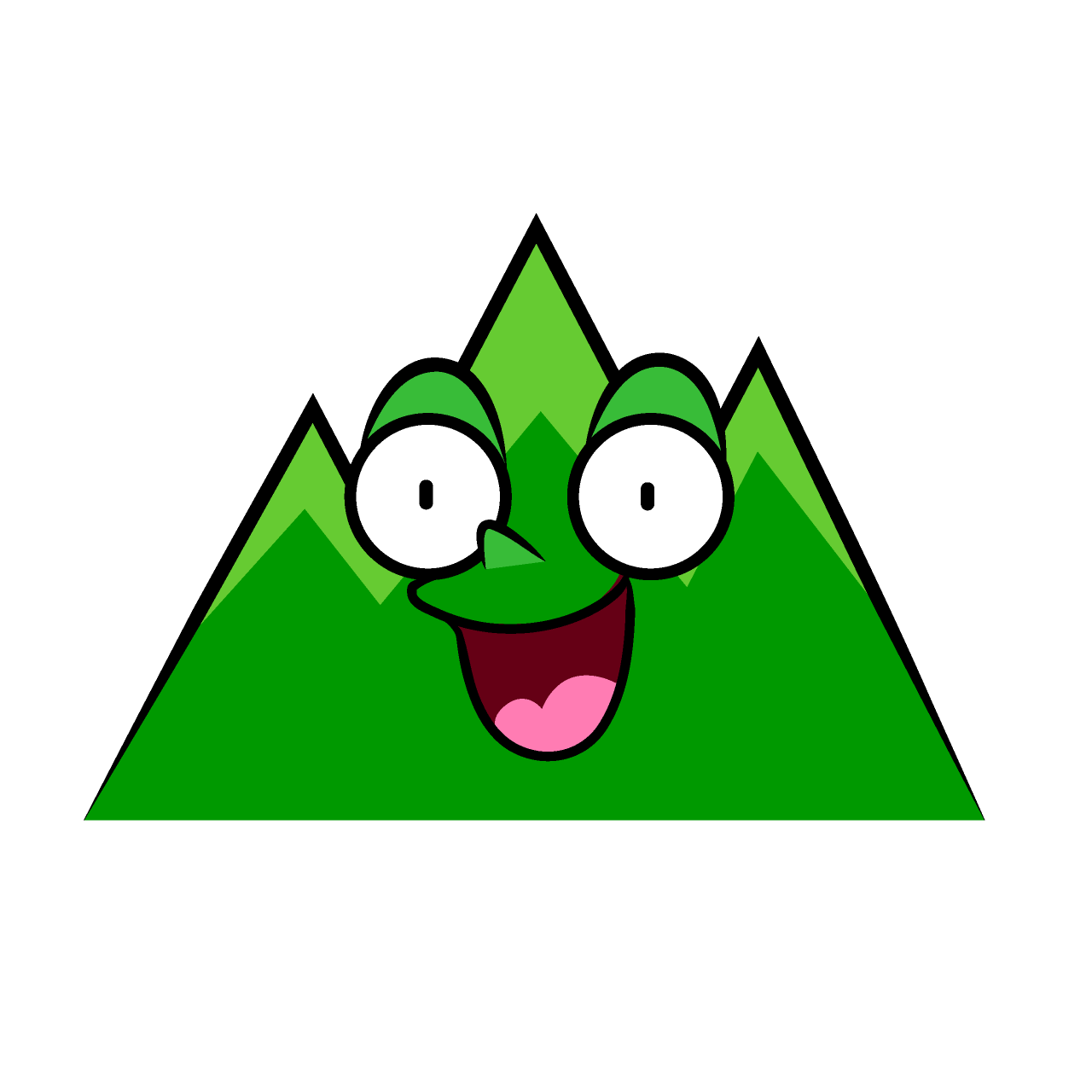驚く山