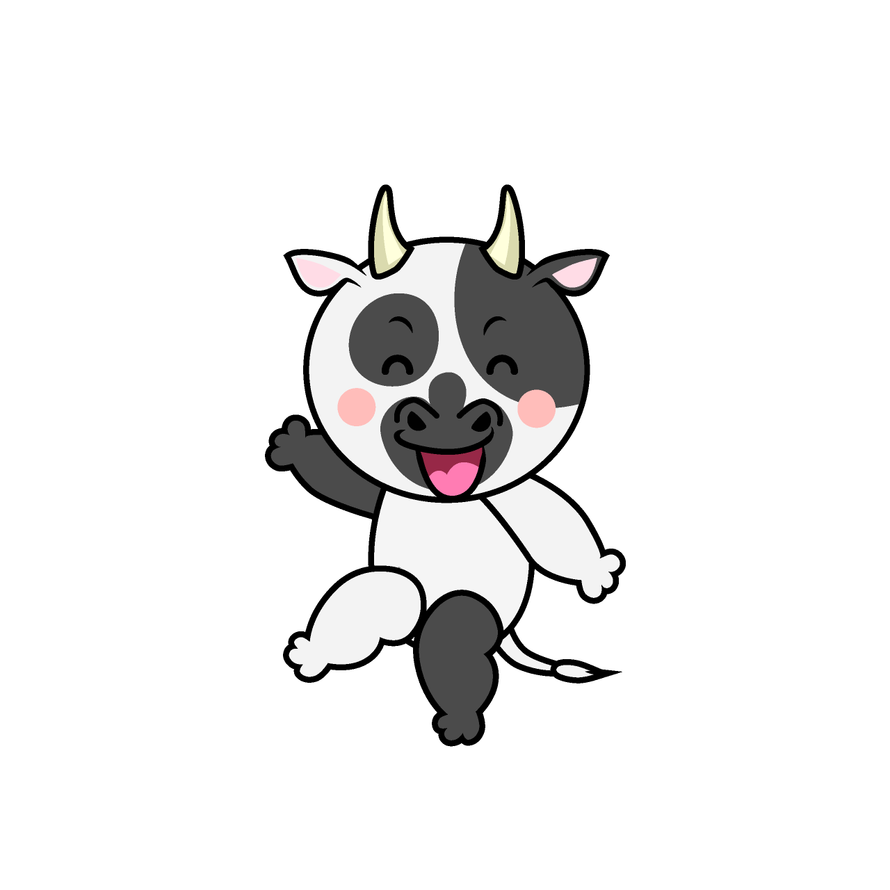 笑顔のウシ