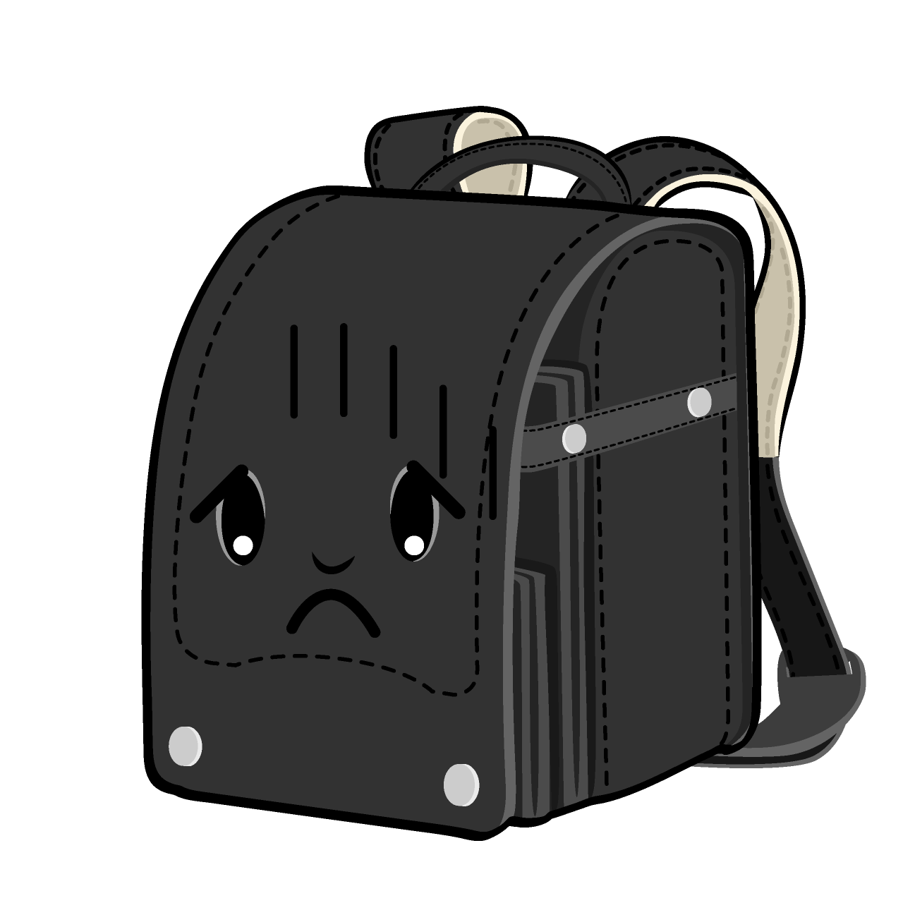 お辞儀する黒ランドセル
