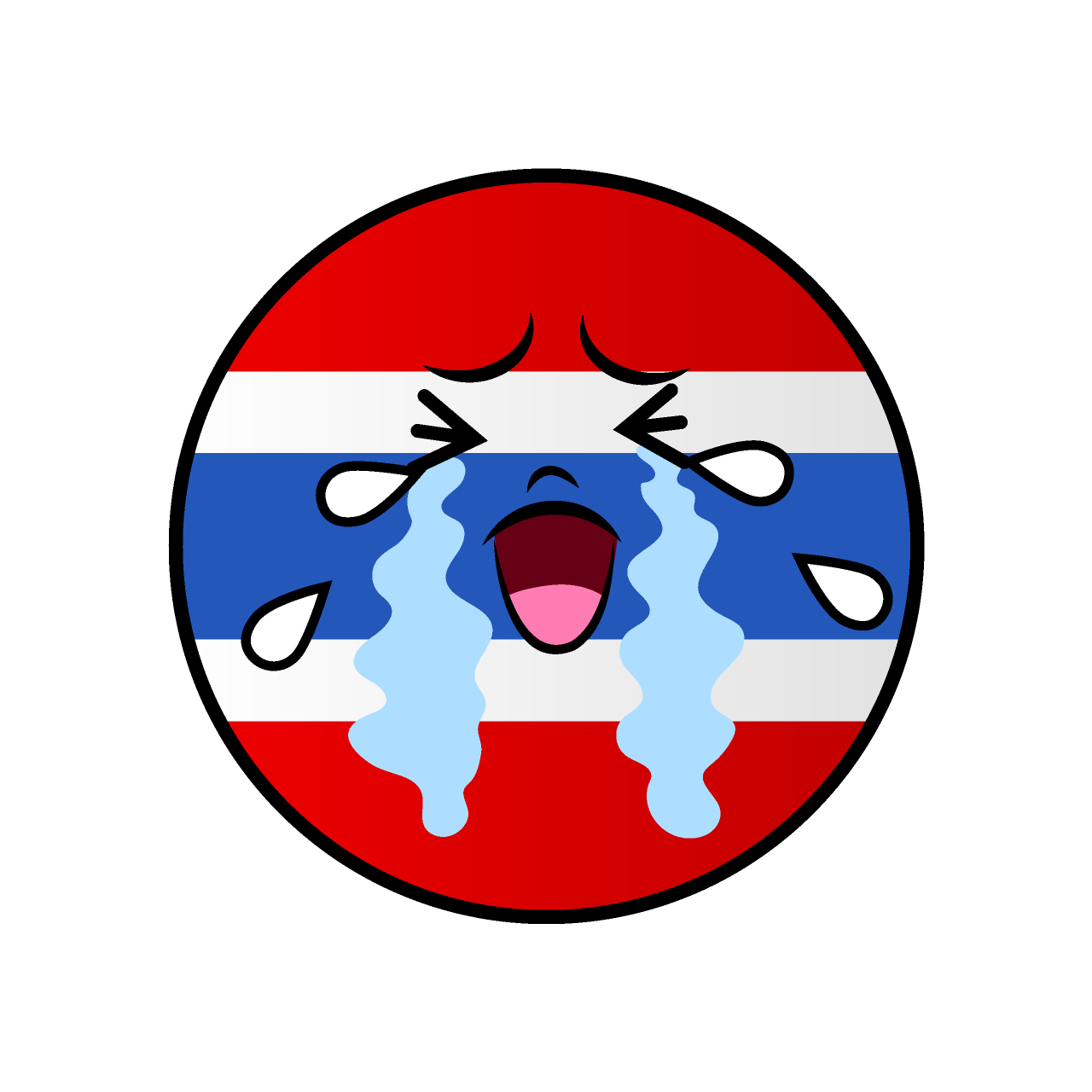 Crying Thai Flag (Round)