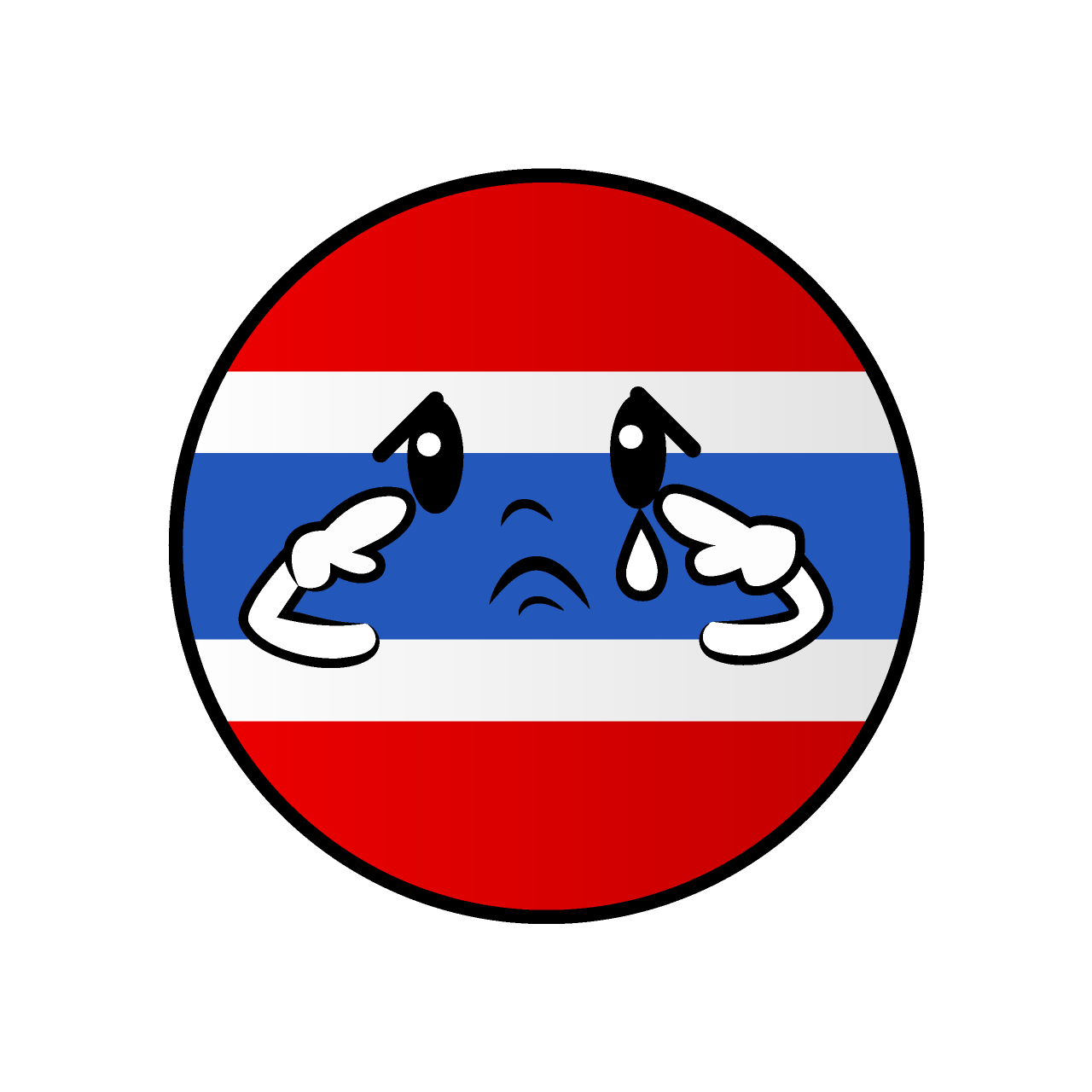 悲しいタイ国旗（丸型）