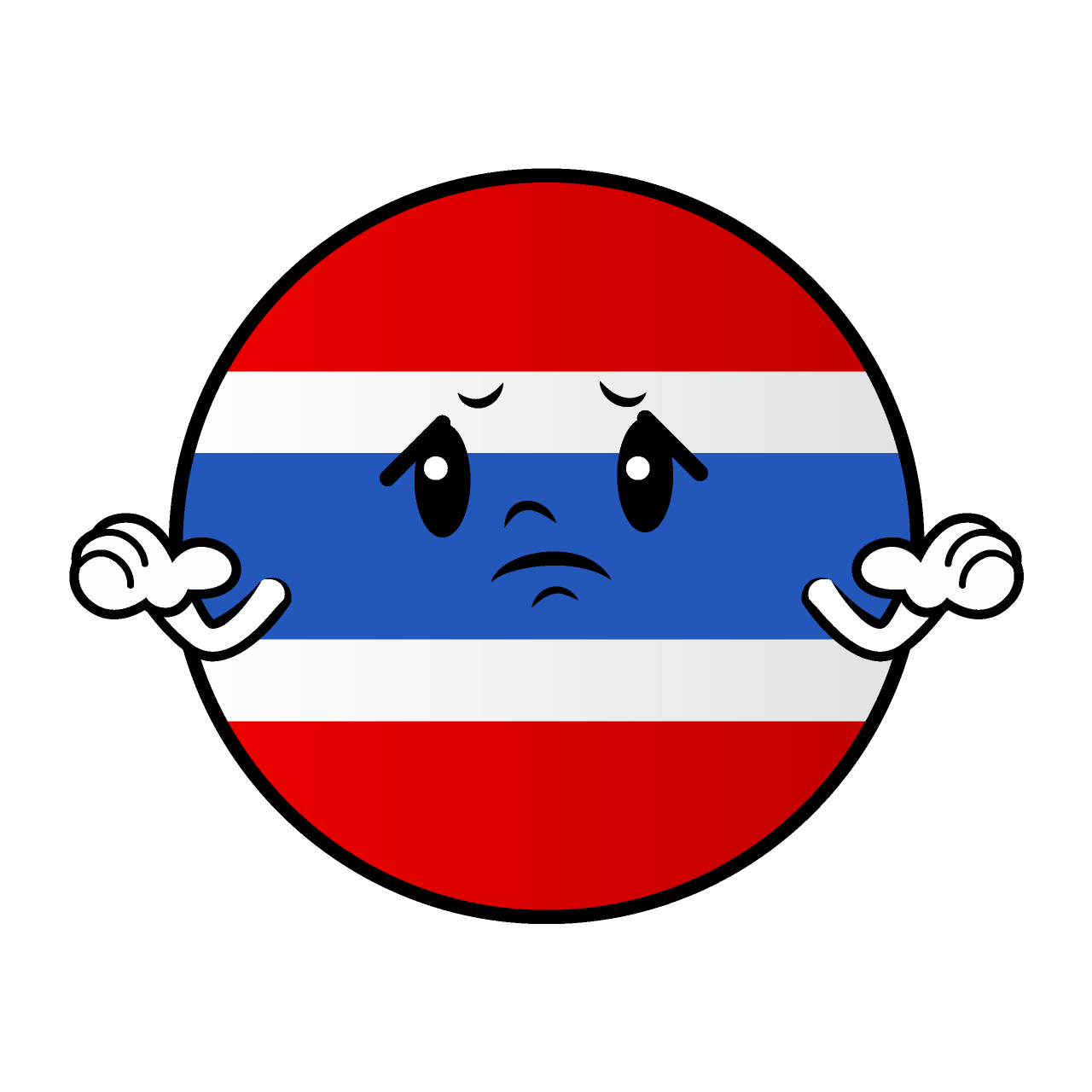 困るタイ国旗（丸型）