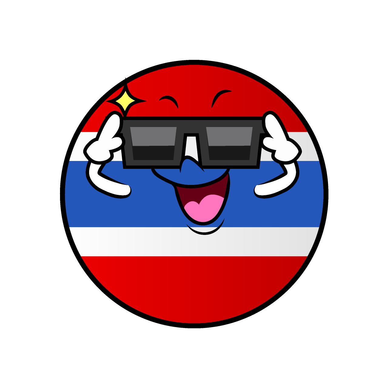 Sunglasses Thai Flag (Round)