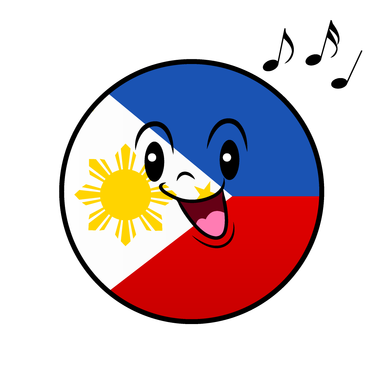 Singing Philippine Flag (Round)