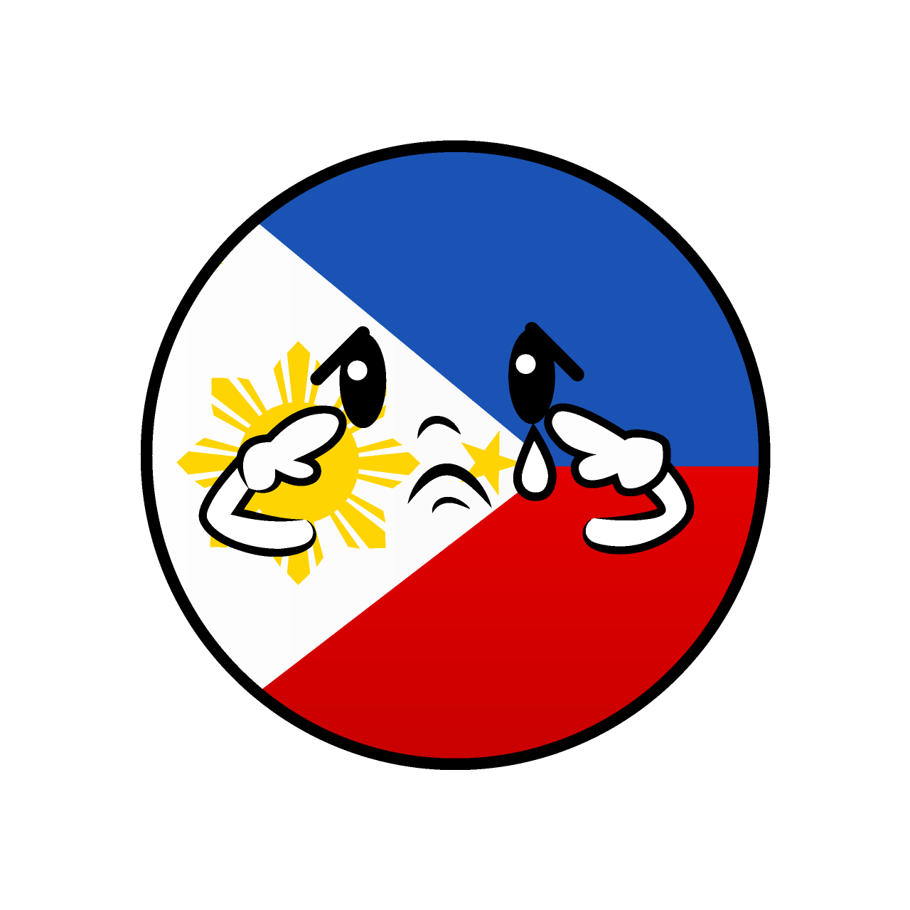 Sad Philippine Flag (Round)