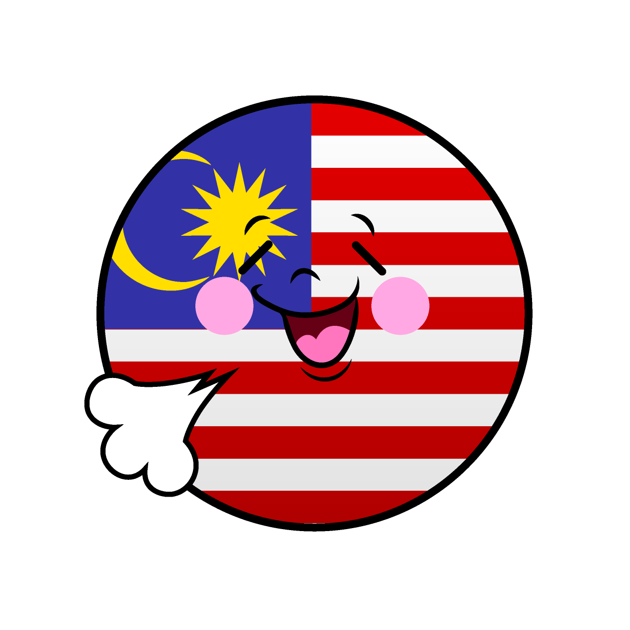 ほっとするマレーシア国旗（丸型）
