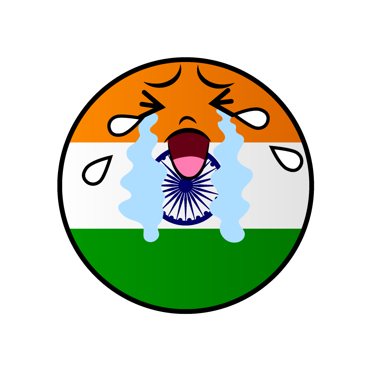 Crying Indian Flag (Round)