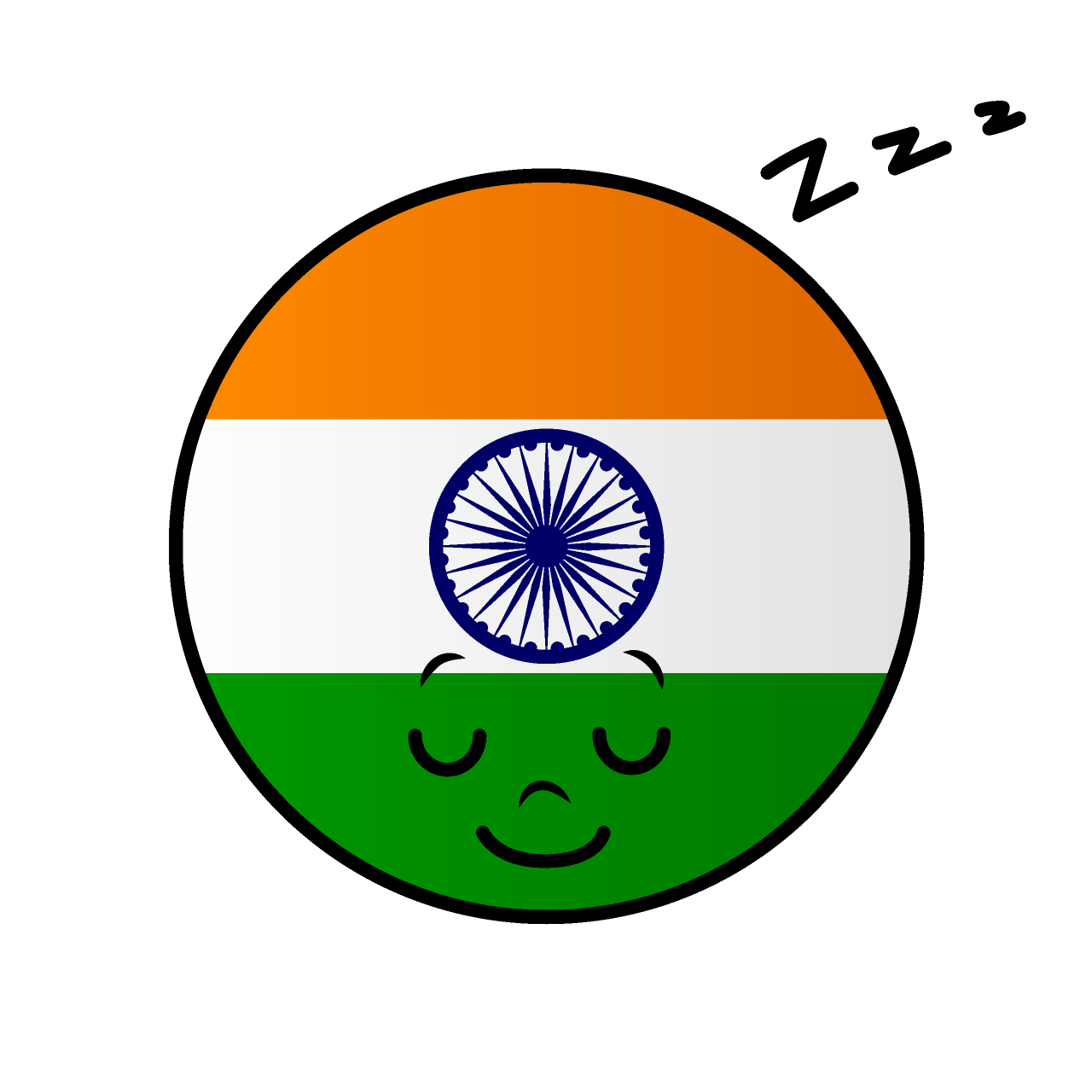 Sleeping Indian Flag (Round)