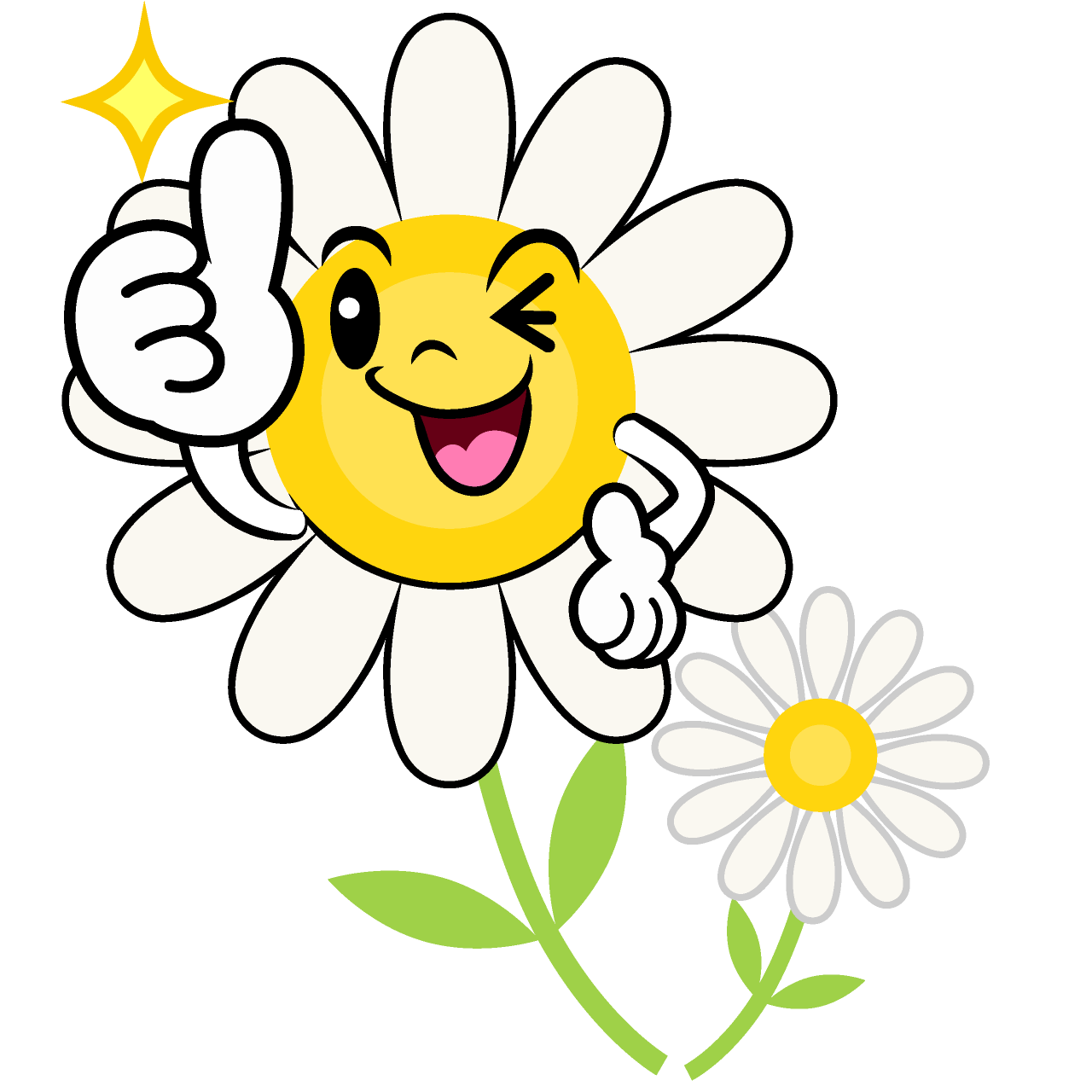 Thumbs Up White Cosmos