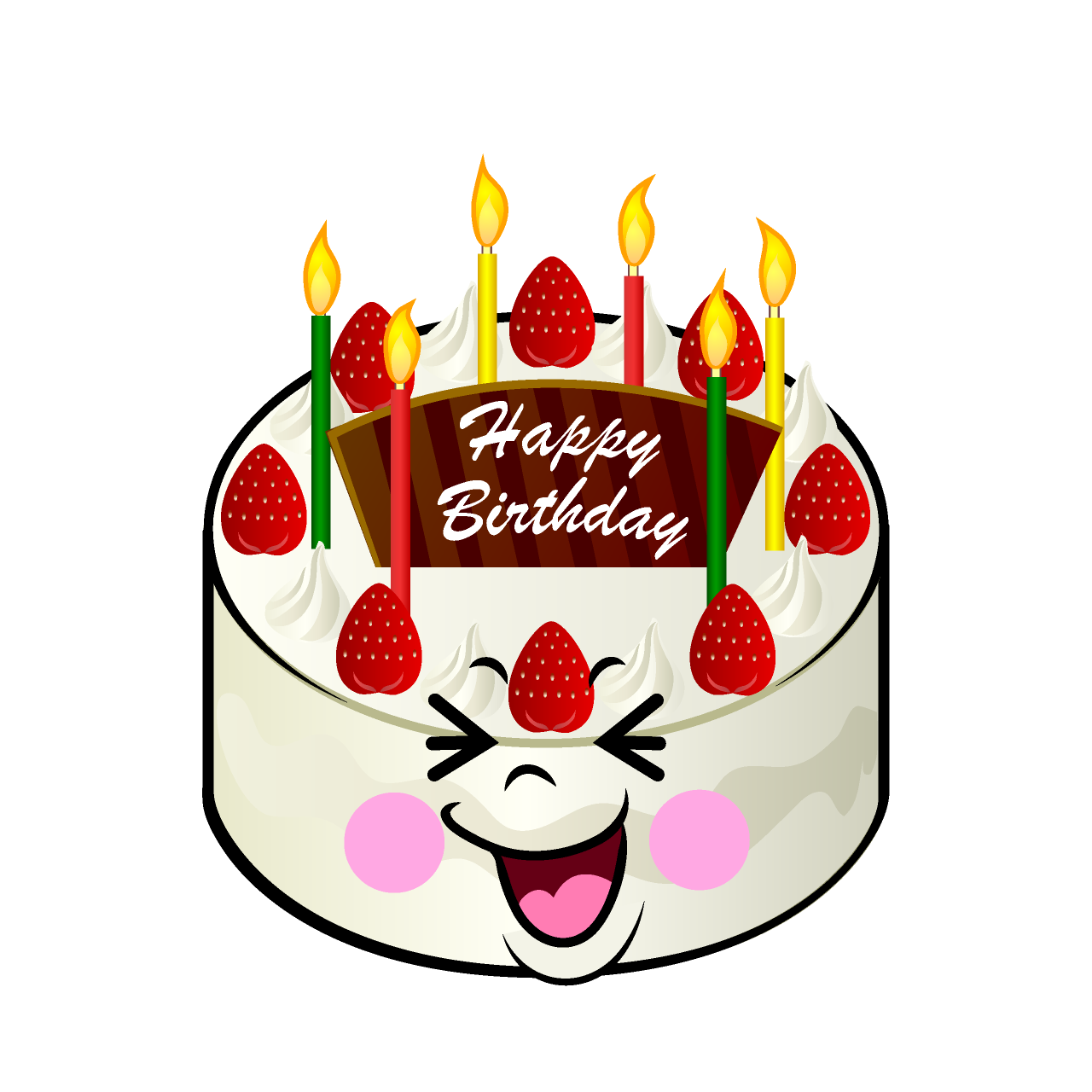 笑う誕生日ケーキ