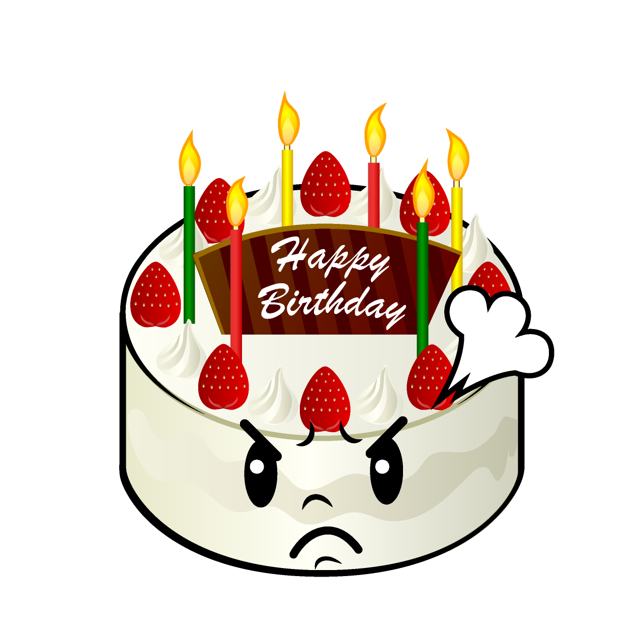 怒る誕生日ケーキ