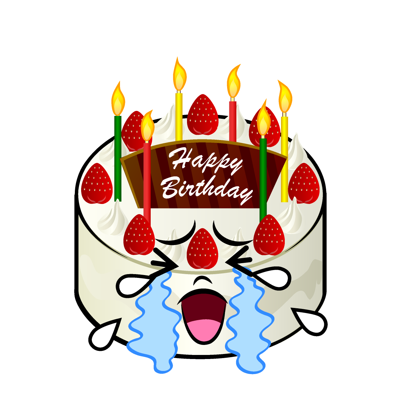 泣く誕生日ケーキ