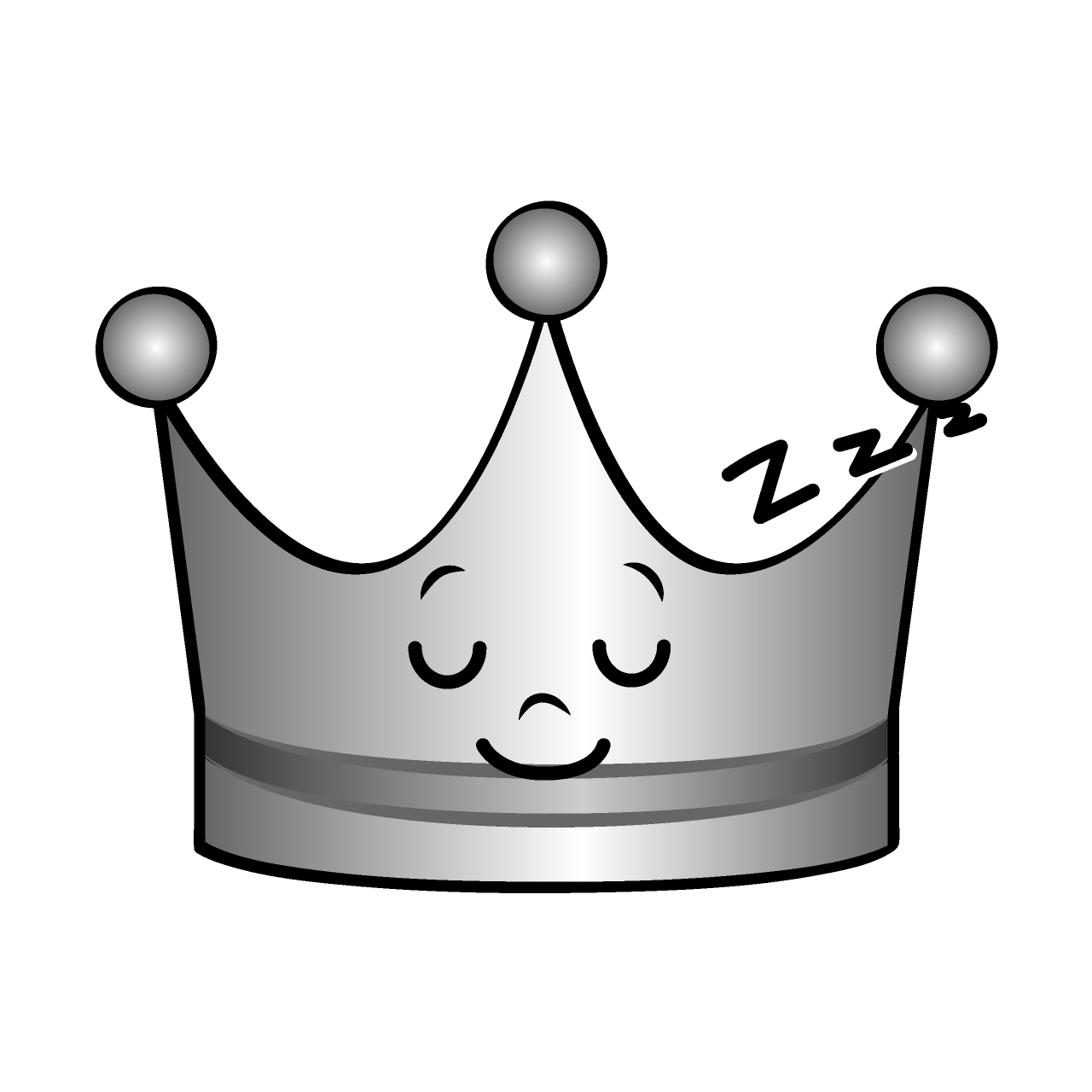 寝る銀王冠