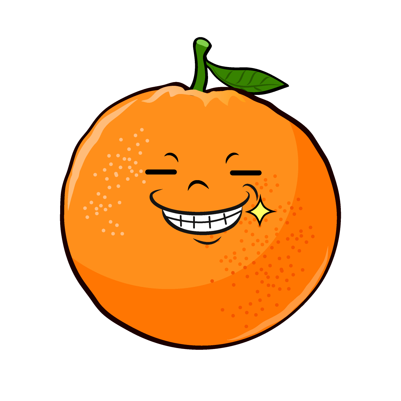 Grinning Orange