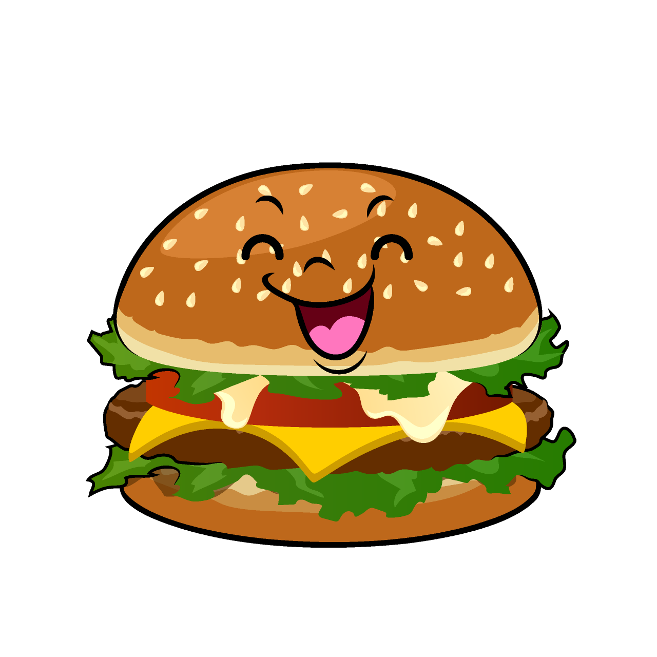 笑顔のハンバーガー