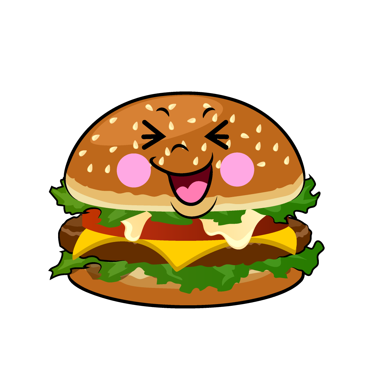 笑うハンバーガー