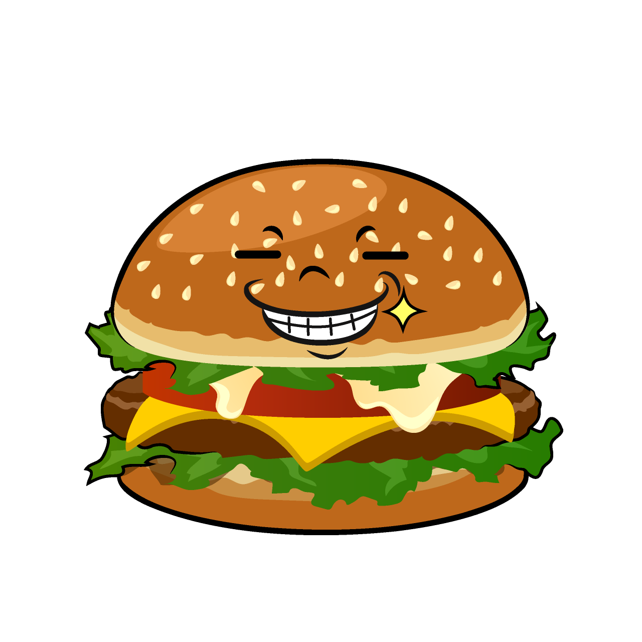 ニヤリとするハンバーガー