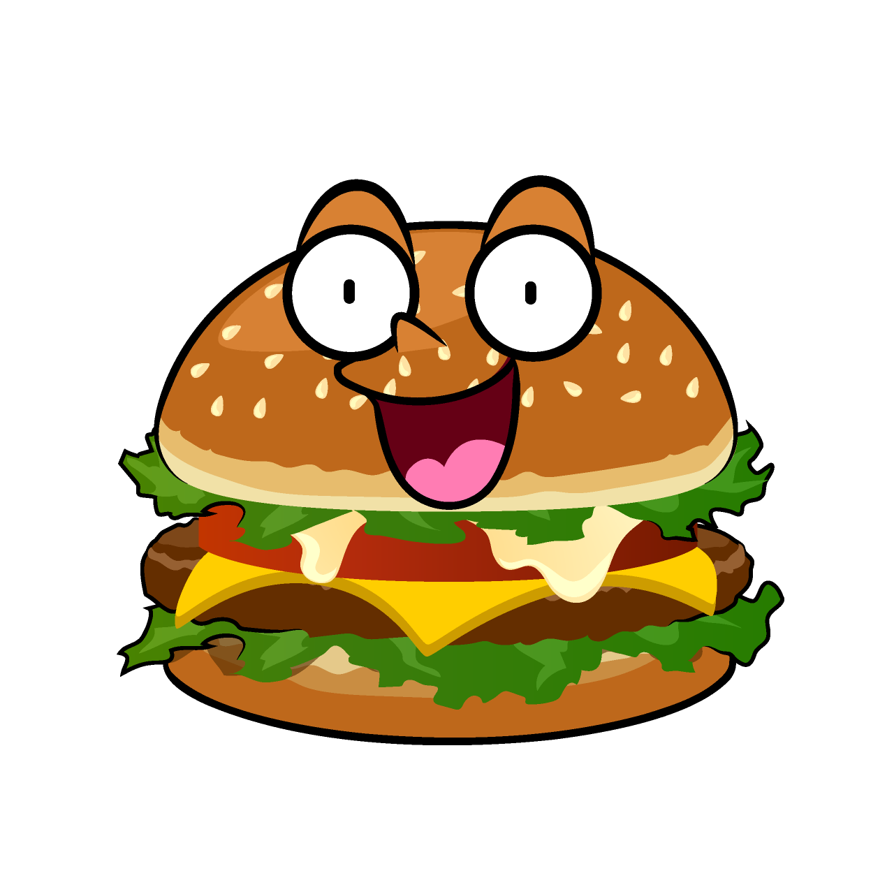 驚くハンバーガー