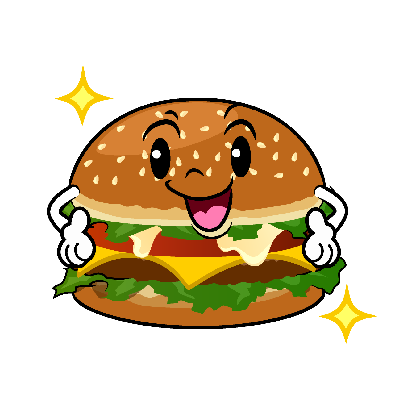 自信満々なハンバーガー