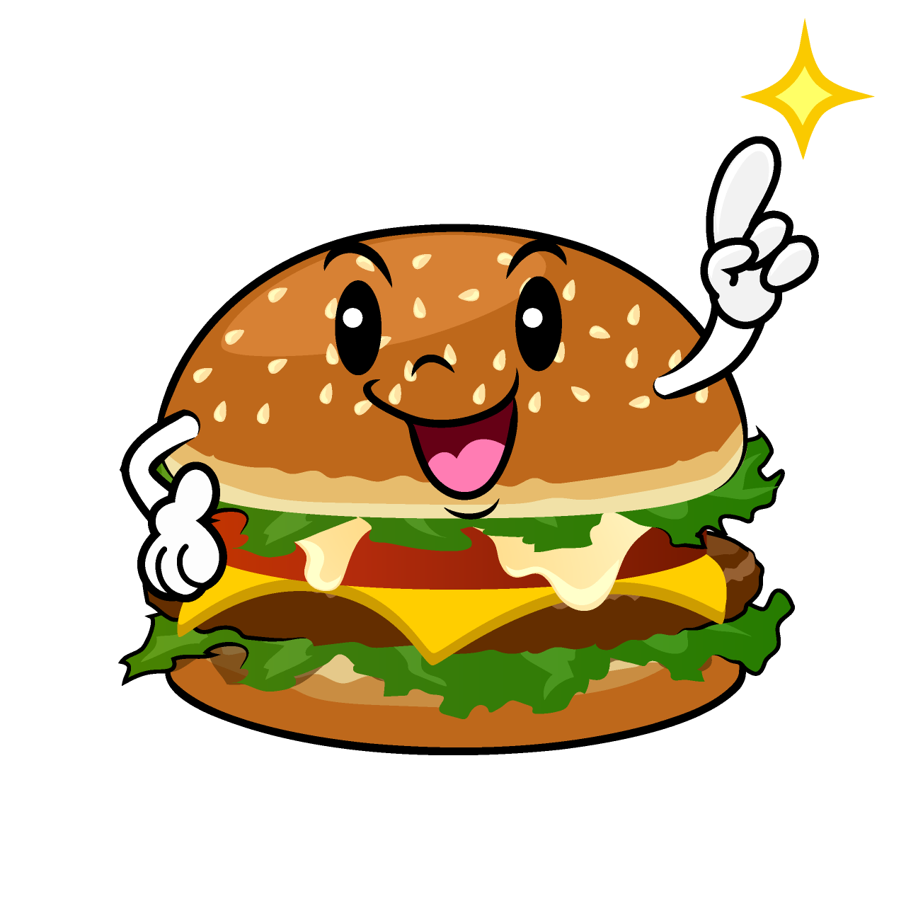 指差しハンバーガー