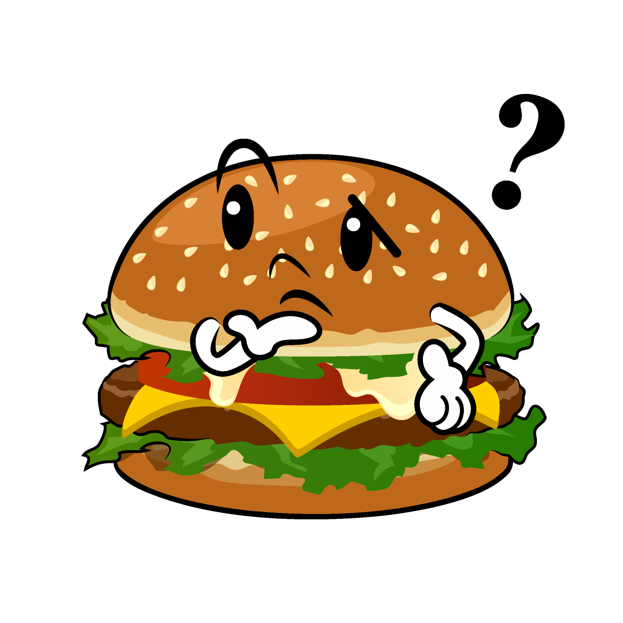 考えるハンバーガー