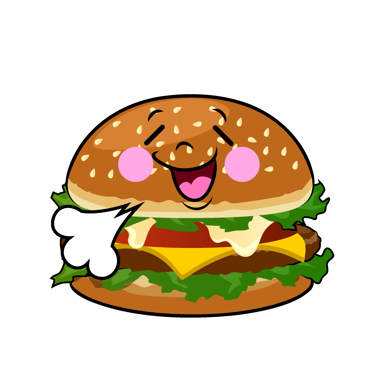 リラックスするハンバーガー