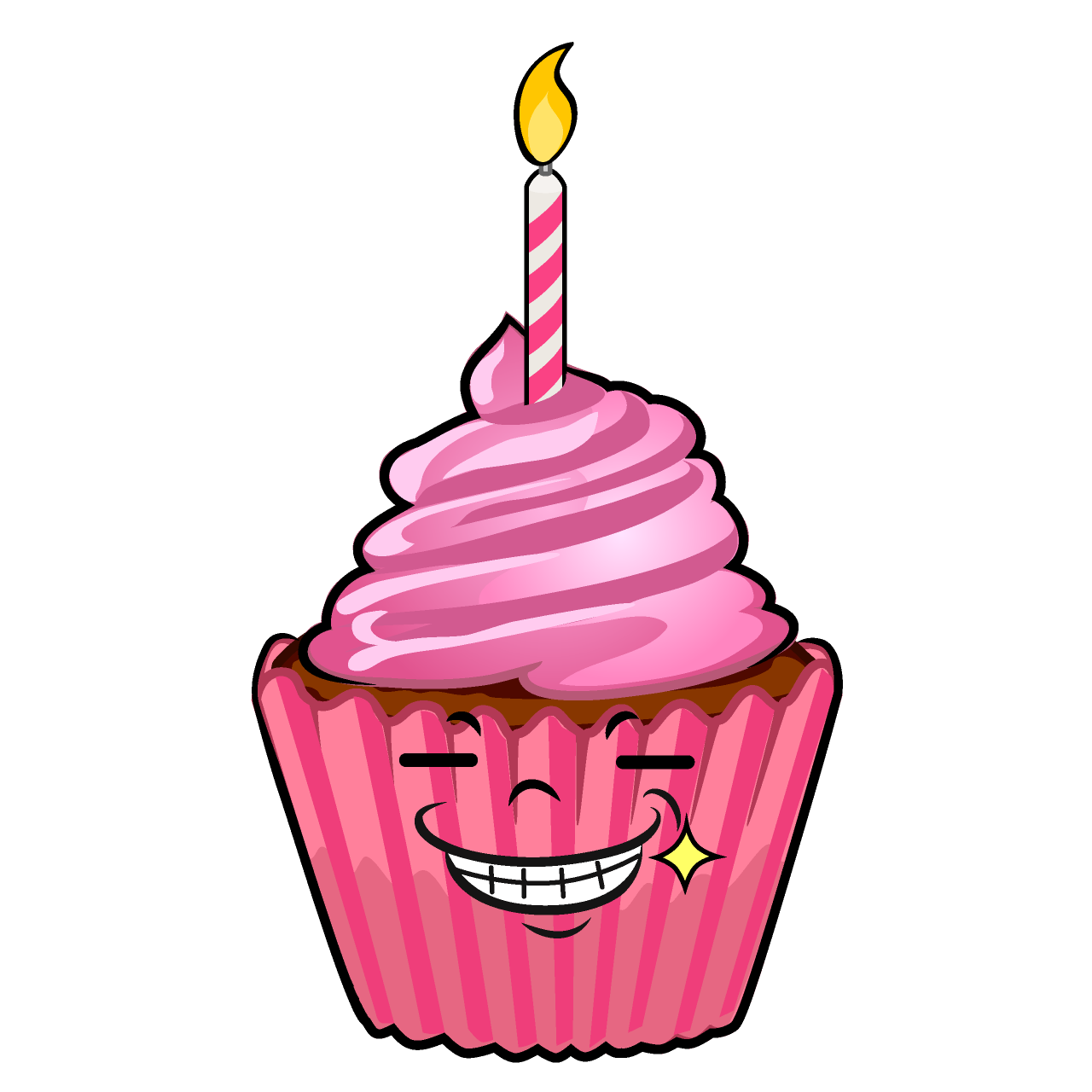 Grinning Cupcake