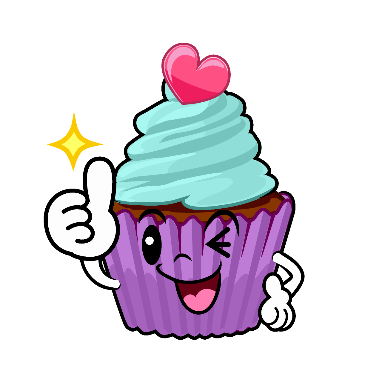 Thumbs-up Cupcake