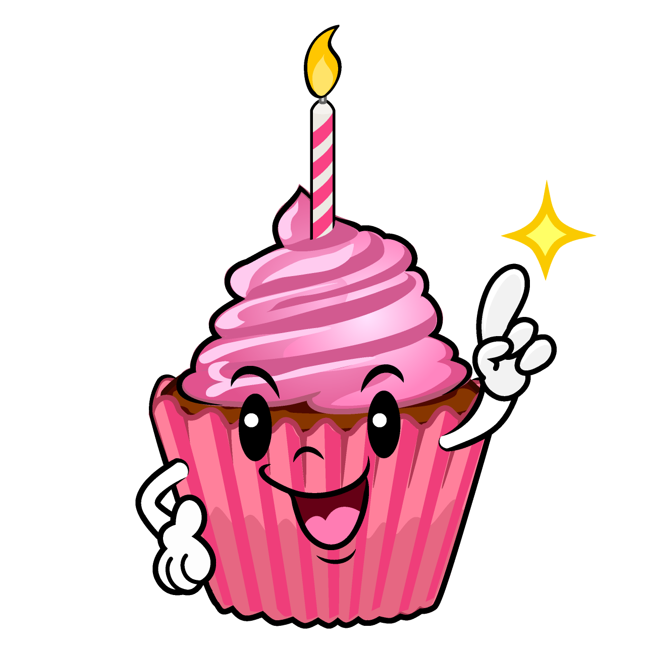 Pointing Cupcake