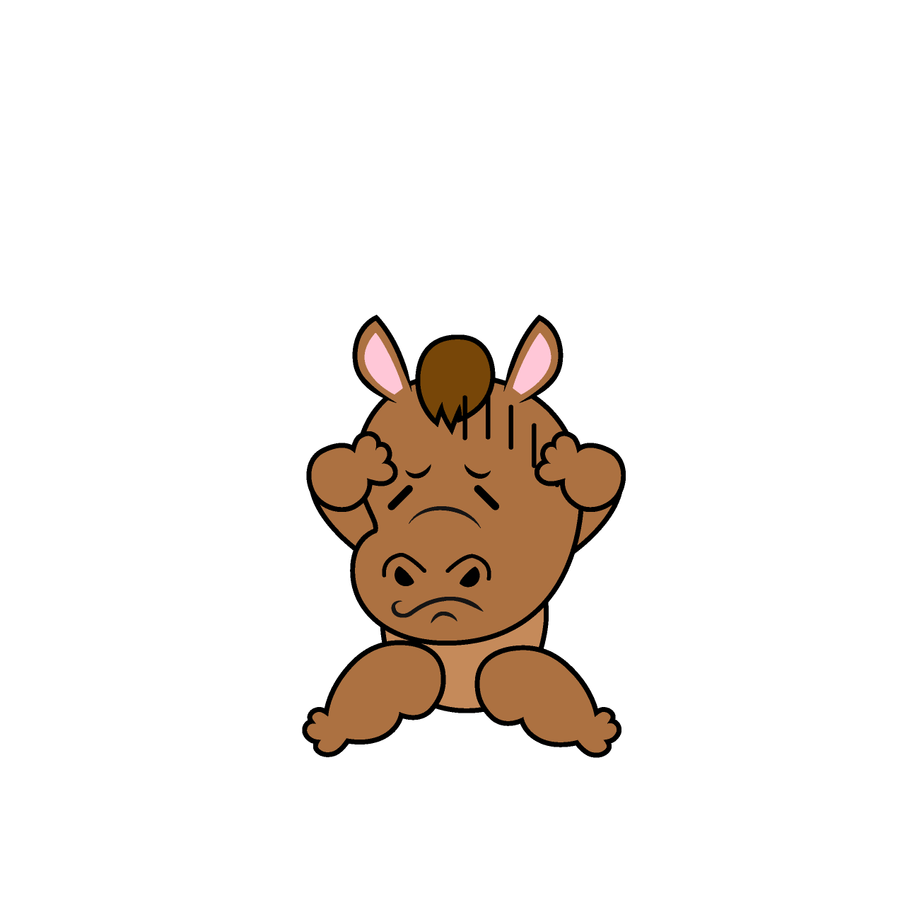落ち込むウマ