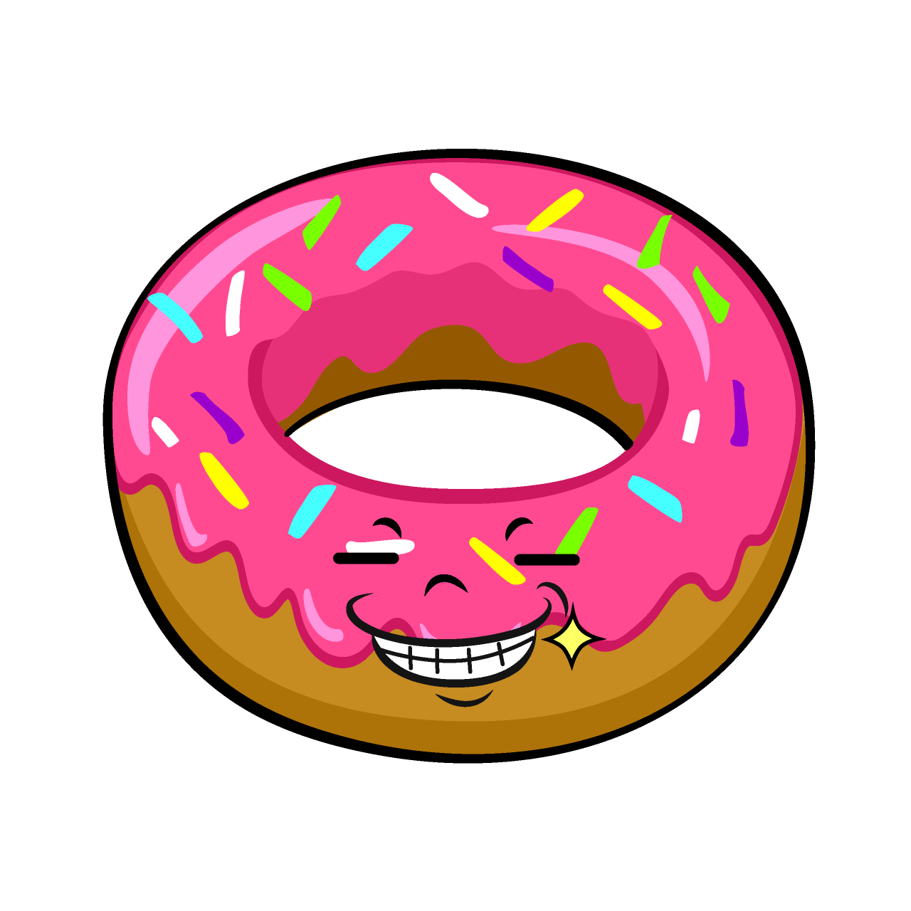 Grinning Donut