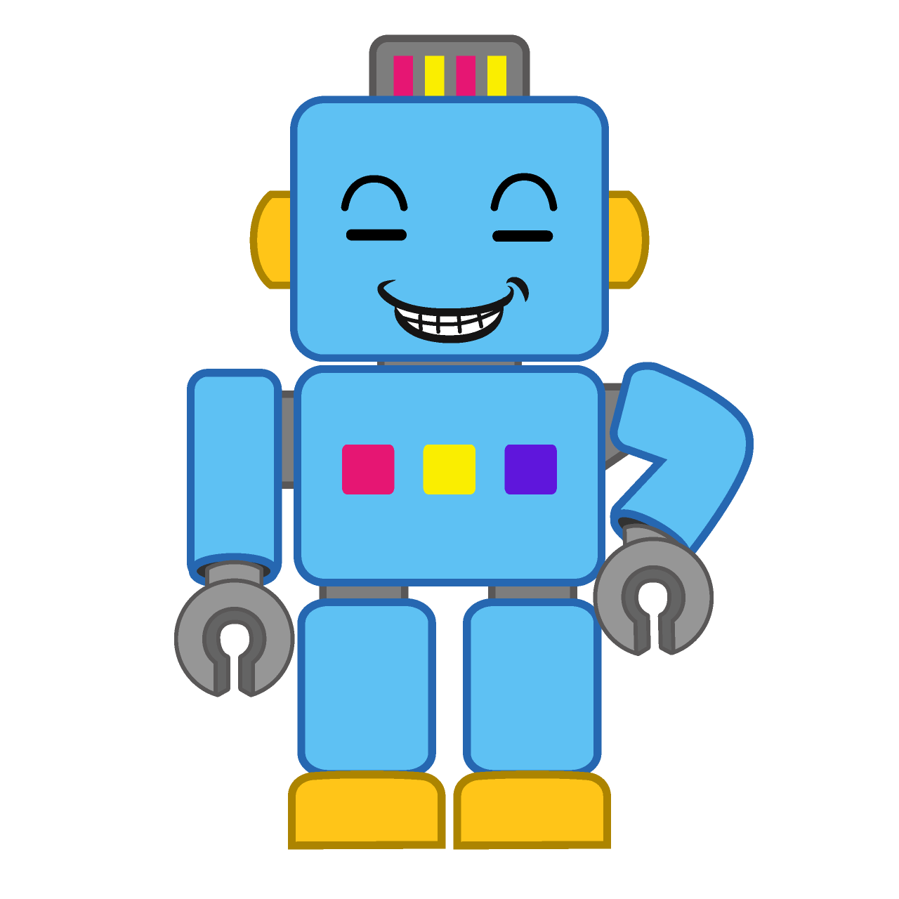 ニヤリとするロボット