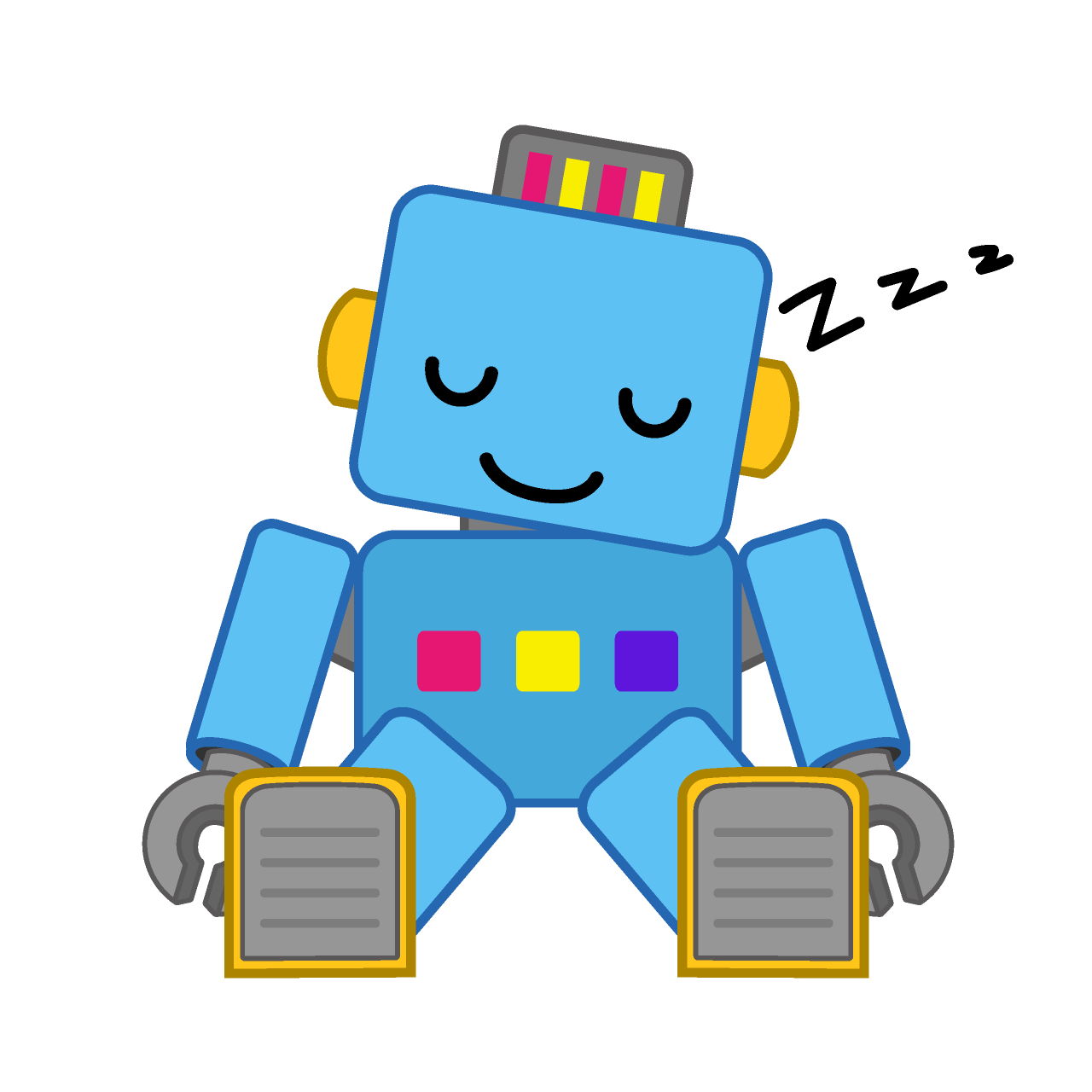 寝るロボット