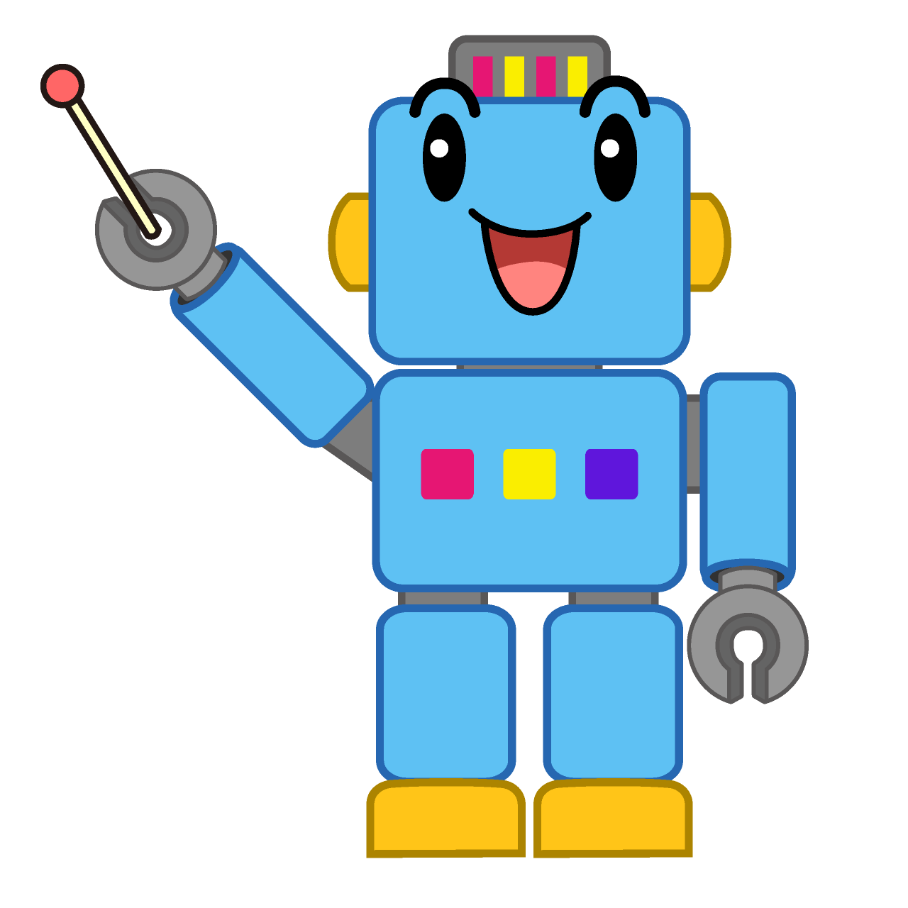 説明するロボット