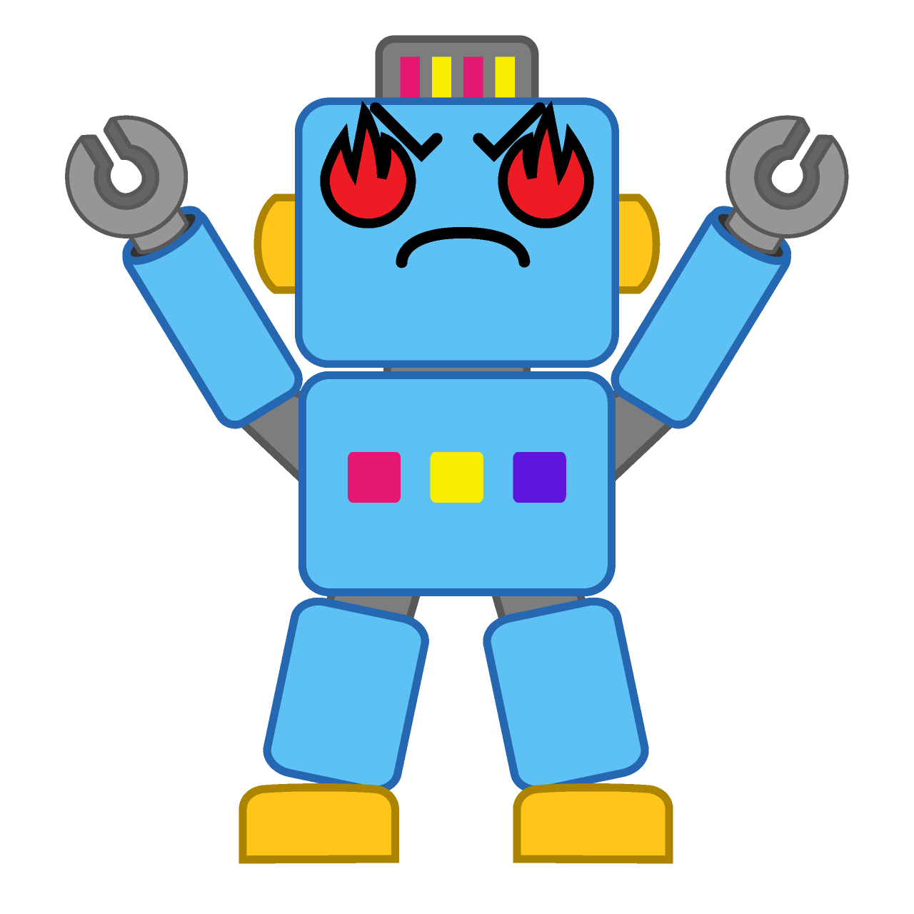 燃えるロボット