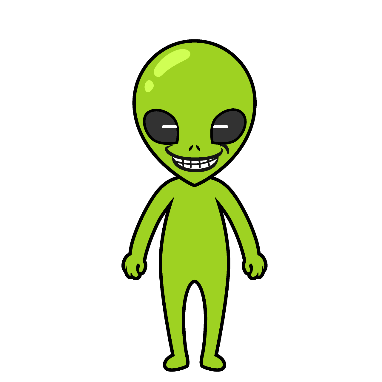 ニヤリとする宇宙人