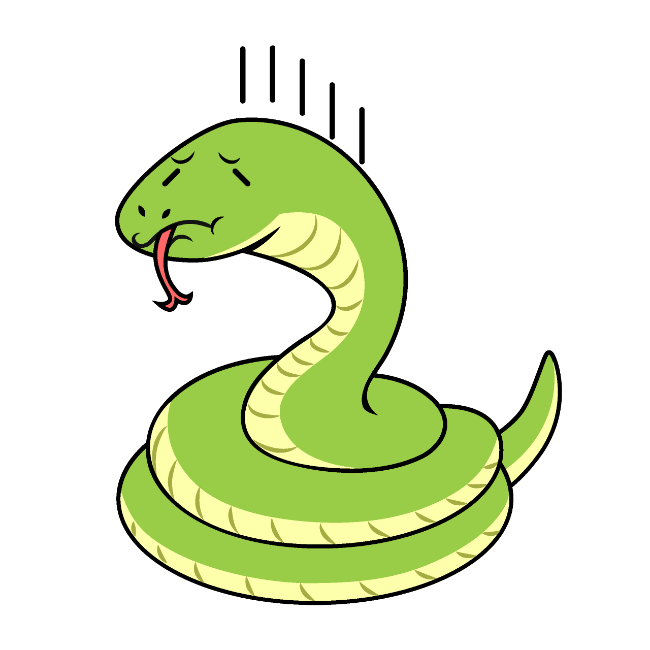 落ち込むヘビ
