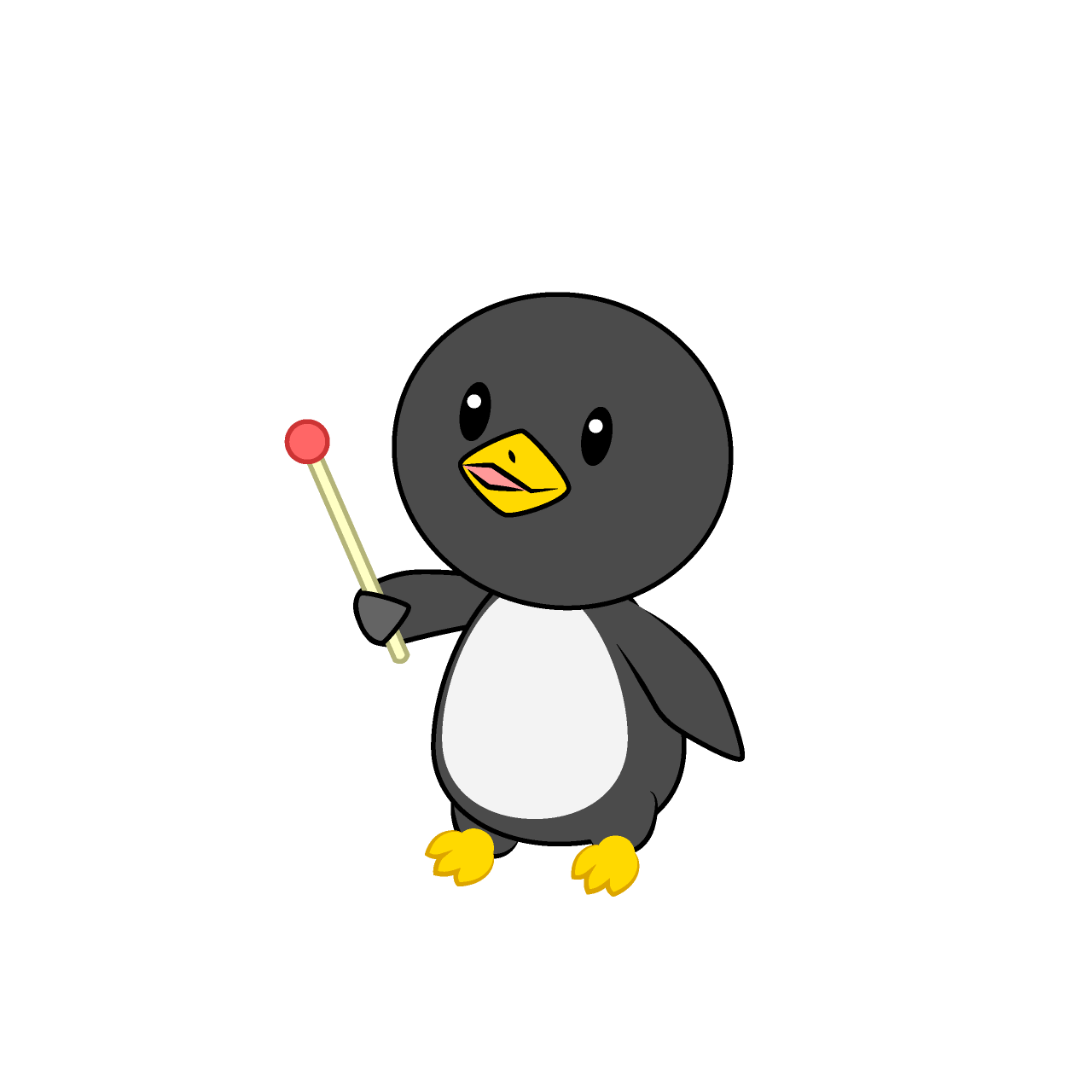 説明するペンギン