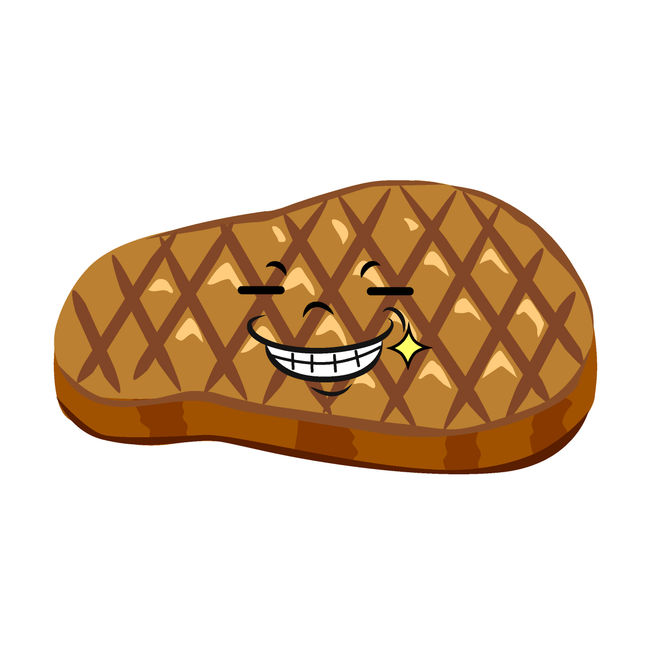 ニヤッとするステーキ