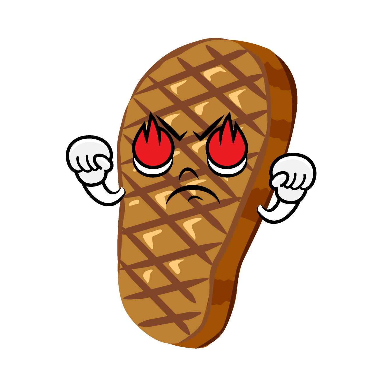燃えるステーキ