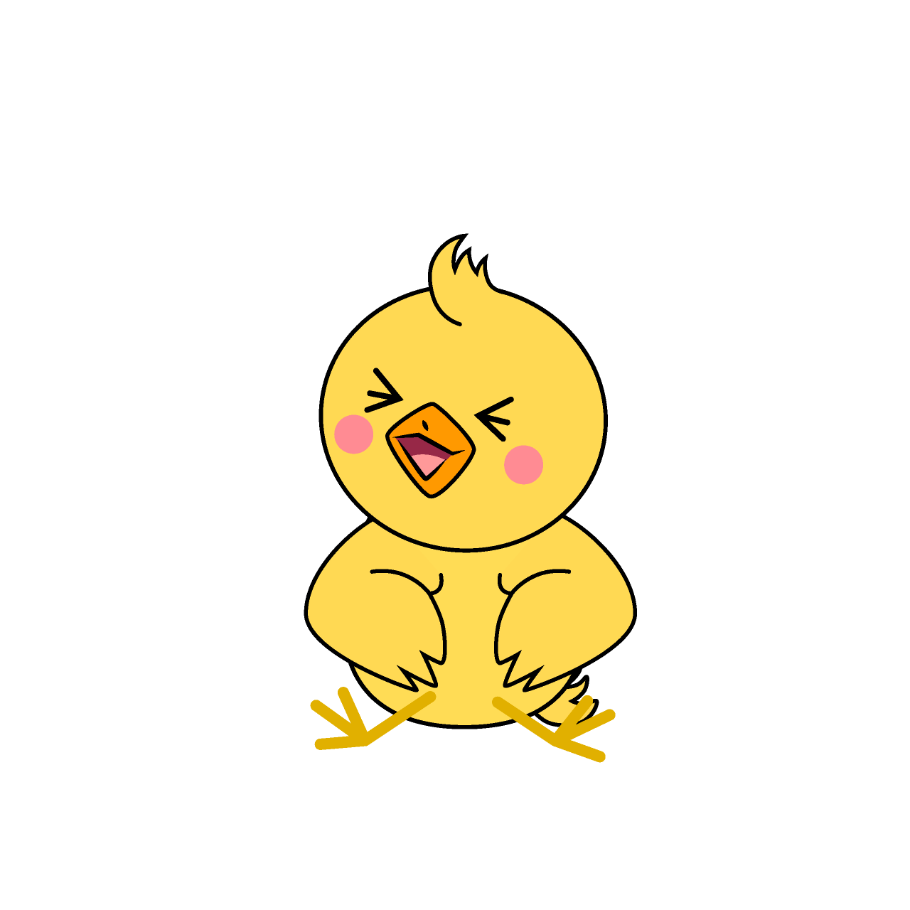 笑うヒヨコ