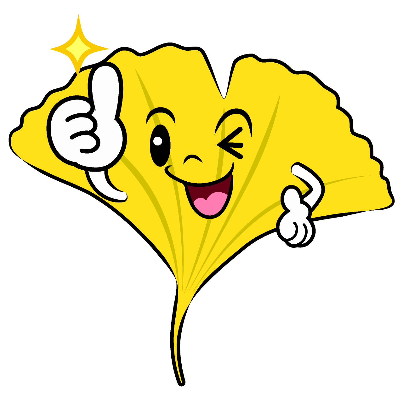 Thumbs-up Ginkgo Leaf