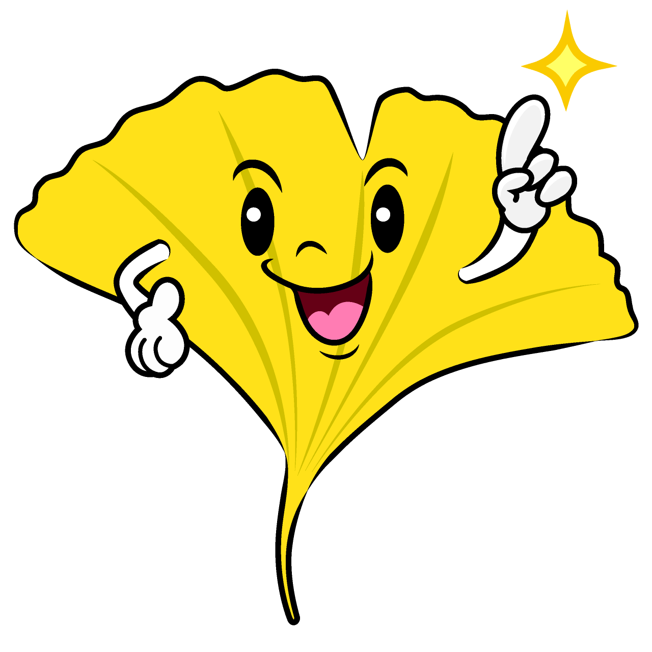 Pointing Ginkgo Leaf