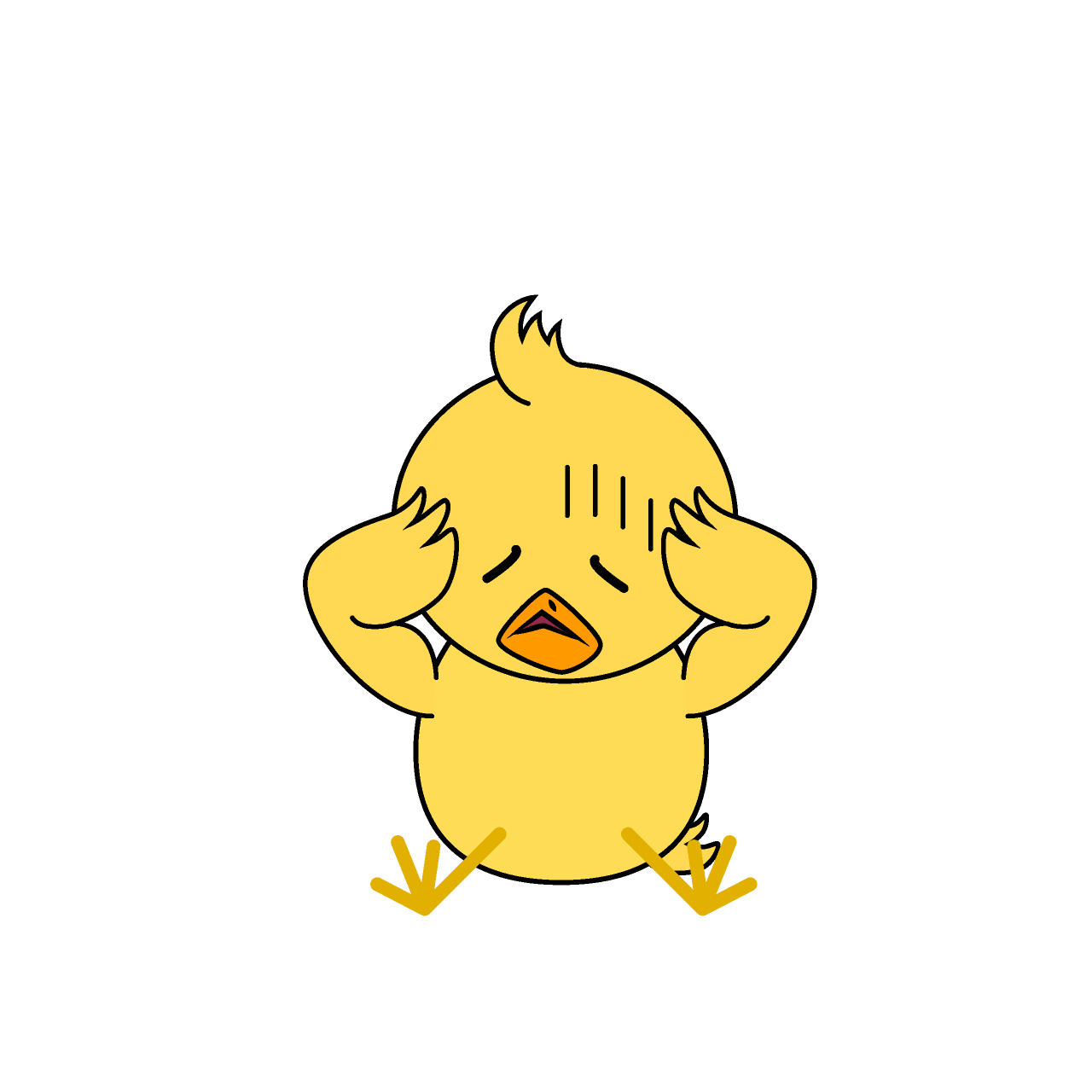 落ち込むヒヨコ