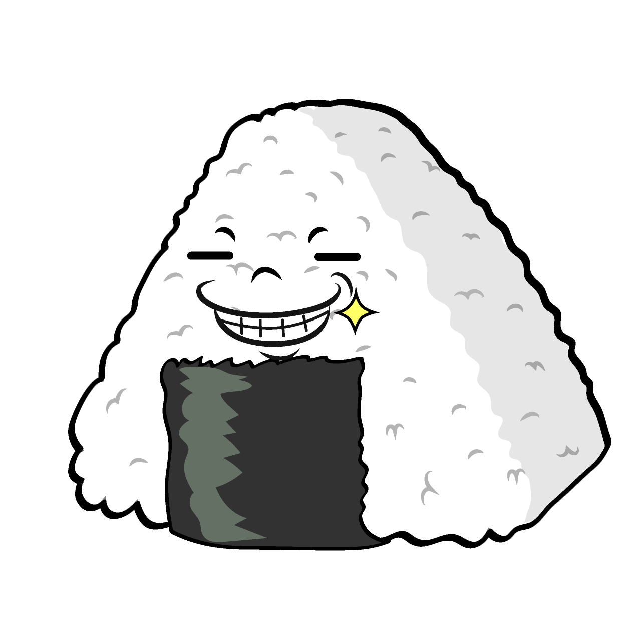 ニヤリと笑うおにぎり