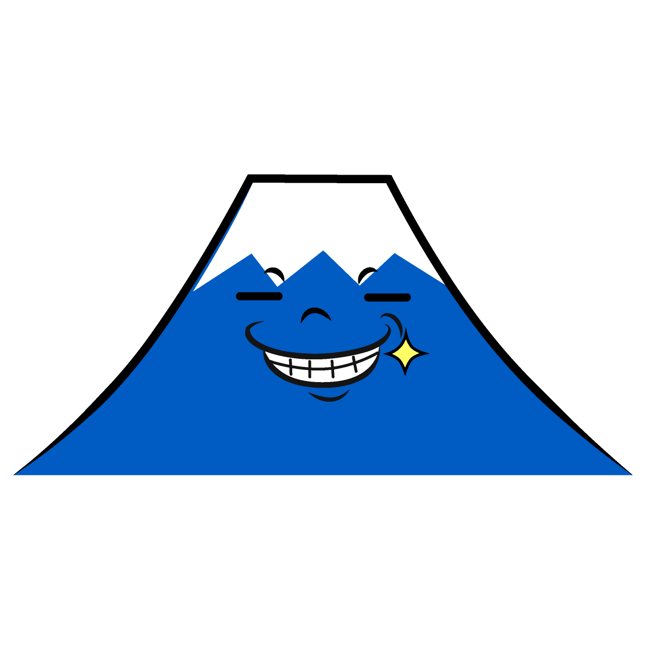 ニヤリと笑う富士山